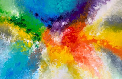 Colors Of Love van Julijana Ravbar, Schilderij te koop op Singulart