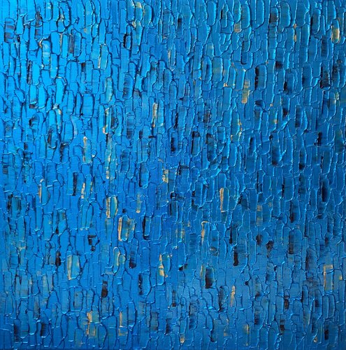 Blue Cascade van Julijana Ravbar, Schilderij te koop op Singulart