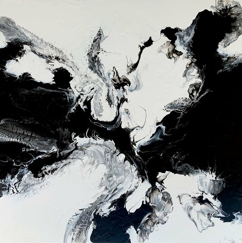 Black On White #2 van Julijana Ravbar, Schilderij te koop op Singulart