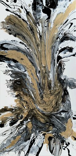 The Shining of Gold #5 van Julijana Ravbar, Schilderij te koop op Singulart
