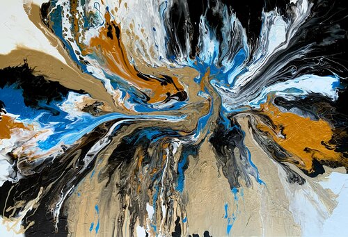 The Shining of Gold #6 van Julijana Ravbar, Schilderij te koop op Singulart