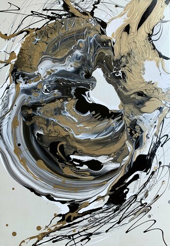 The Shining of Gold #7 di Julijana Ravbar, Pittura in vendita su Singulart