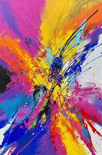 Embracing the Chaos di Julijana Ravbar, Pittura in vendita su Singulart
