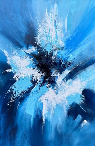 Blue Awakening van Julijana Ravbar, Schilderij te koop op Singulart