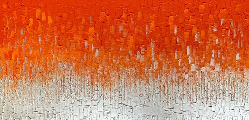 Cascade of Orange van Julijana Ravbar, Schilderij te koop op Singulart