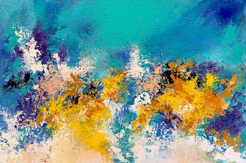 A Moment in Blue van Julijana Ravbar, Schilderij te koop op Singulart
