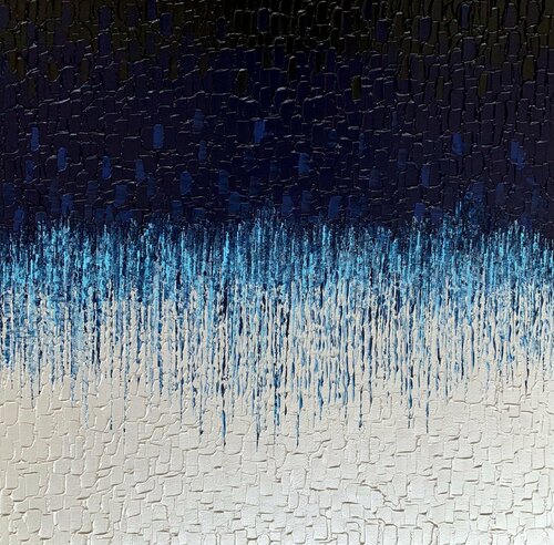 Cascade of Blue #5 van Julijana Ravbar, Schilderij te koop op Singulart