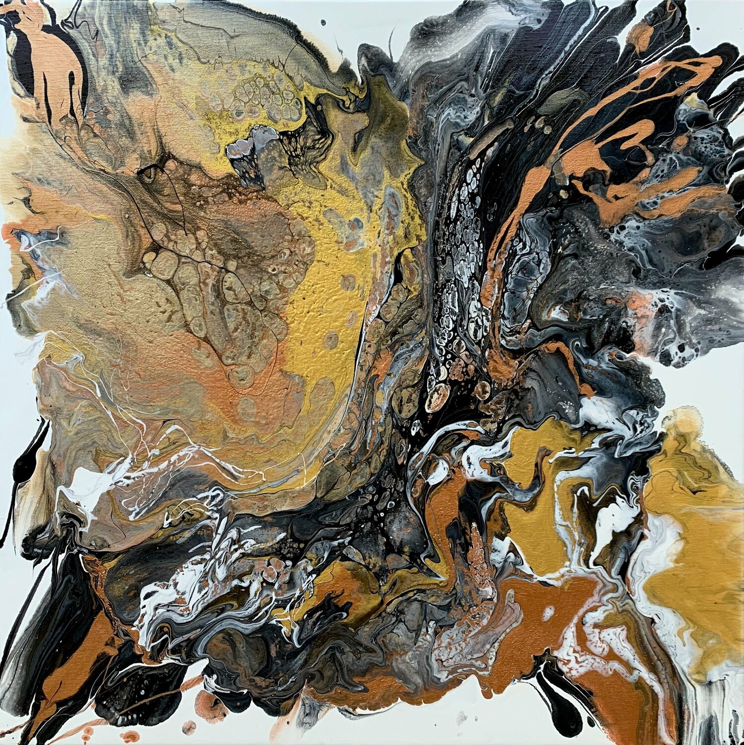 The Shining of Gold #2 Julijana Ravbar Originalgemälde zu verkaufen