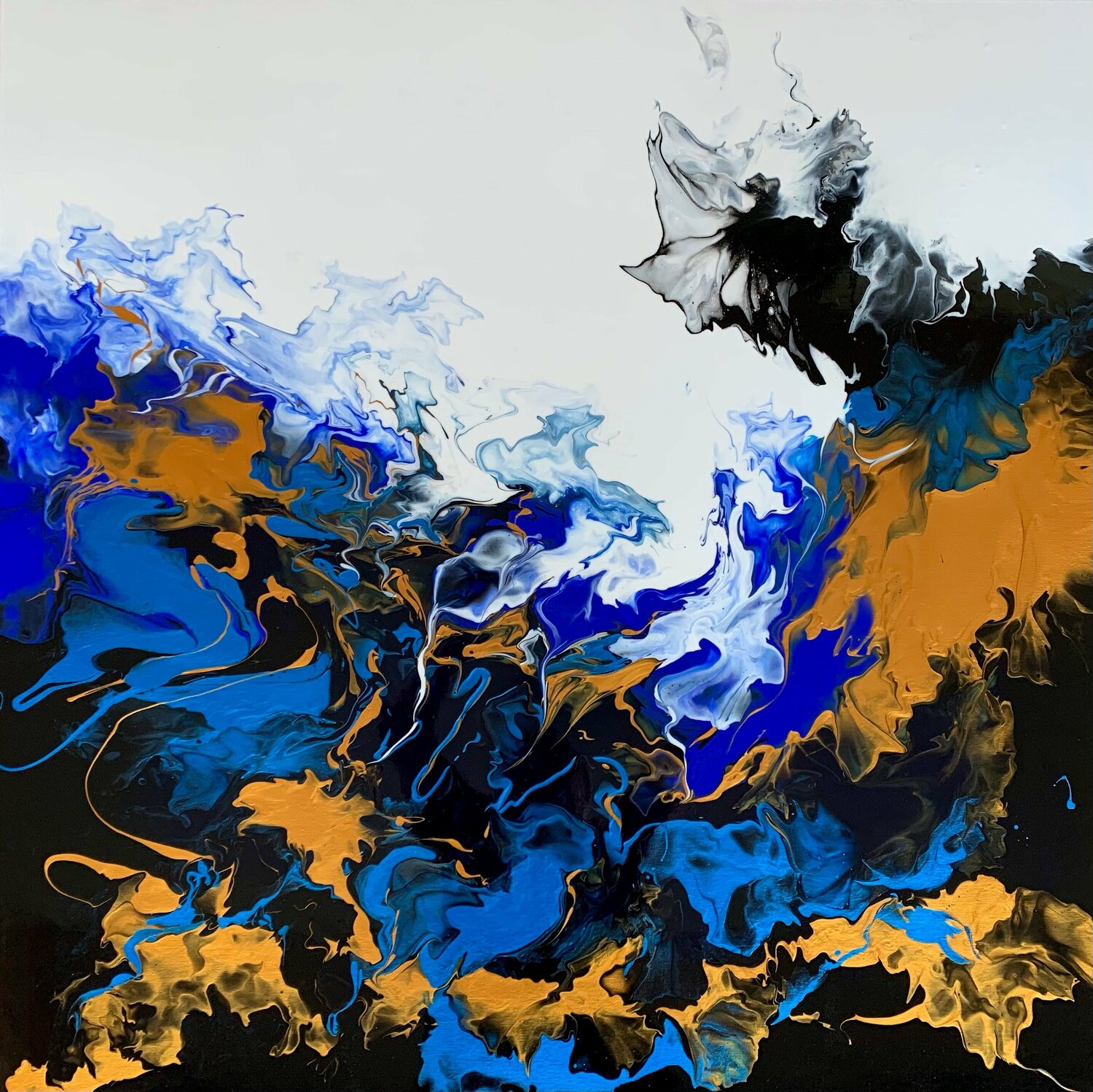 The Shining of Gold #4 Julijana Ravbar Originalgemälde zu verkaufen