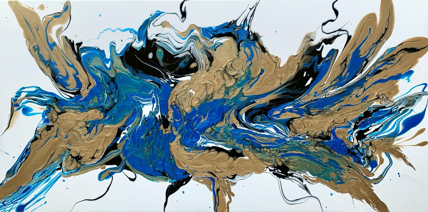 The Shining of Gold #8 Julijana Ravbar Dipinto originale in vendita