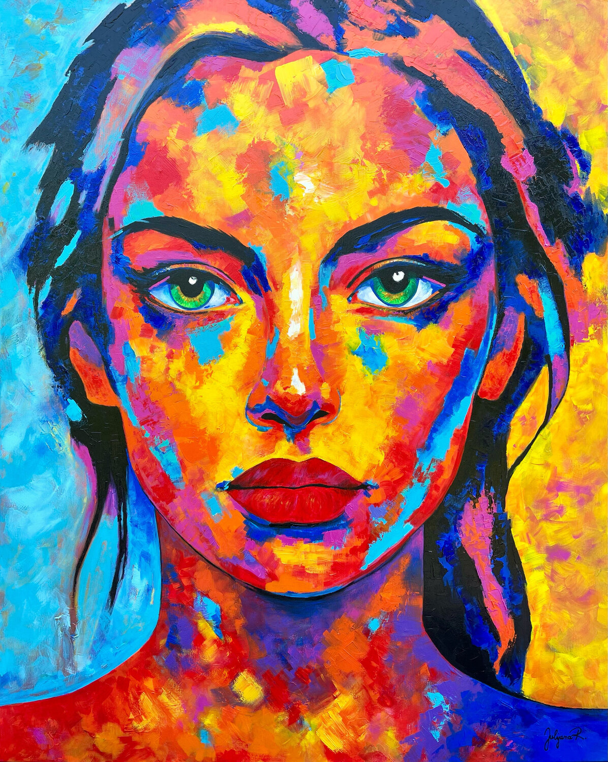 The Power of Silence Julijana Ravbar Originalgemälde zu verkaufen
