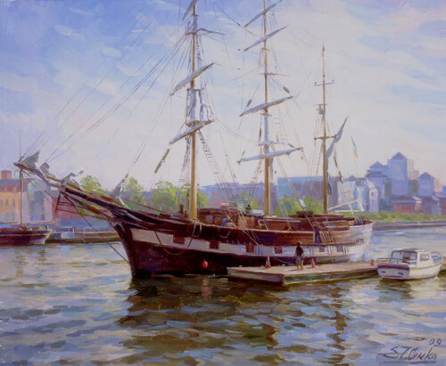 The Jeanie Johnston at Dublin Port. Serguei Zlenko