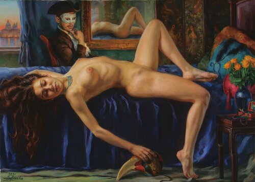 The emerald neckless de Serguei Zlenko, Pintura a la venta en Singulart