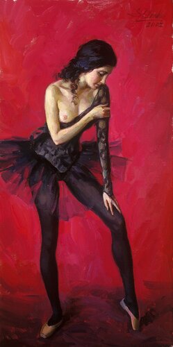 Black on Red van Serguei Zlenko, Schilderij te koop op Singulart