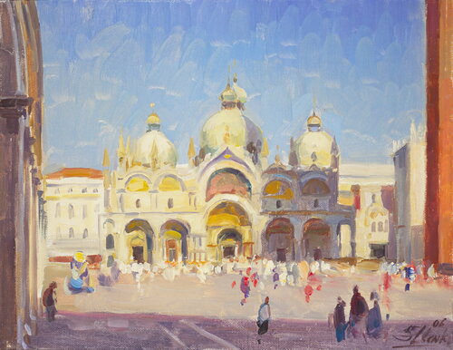 San Marco square, Venice. van Serguei Zlenko, Schilderij te koop op Singulart