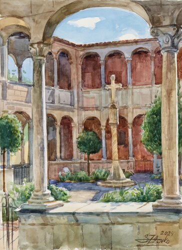 Church yard. Orijuela. von Serguei Zlenko, Malerei kaufen auf Singulart