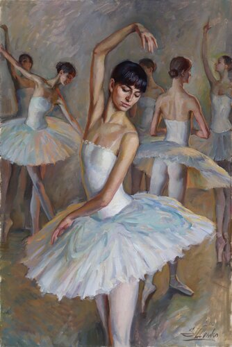 Scene from Swan Lake van Serguei Zlenko, Schilderij te koop op Singulart