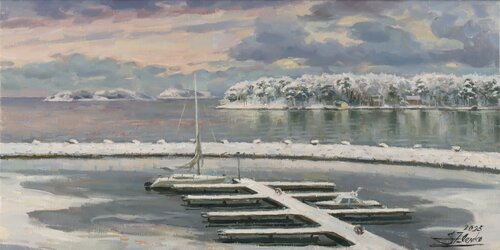 First snow. van Serguei Zlenko, Schilderij te koop op Singulart