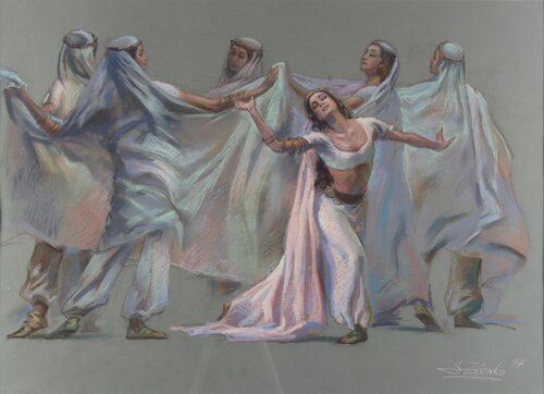 A scene from the ballet La Bayadere. by Serguei Zlenko, 紙面作品 for Sale on Singulart