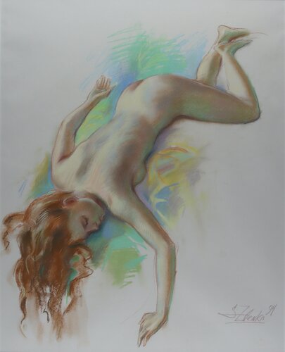 Redhaired nude. von Serguei Zlenko, Zeichnungen kaufen auf Singulart