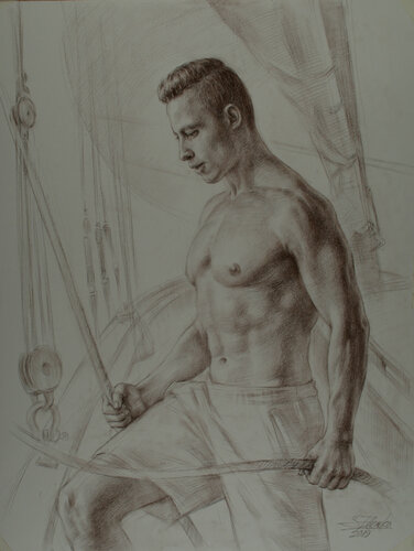 Setting the sailes. par Serguei Zlenko, Dessin en vente sur Singulart