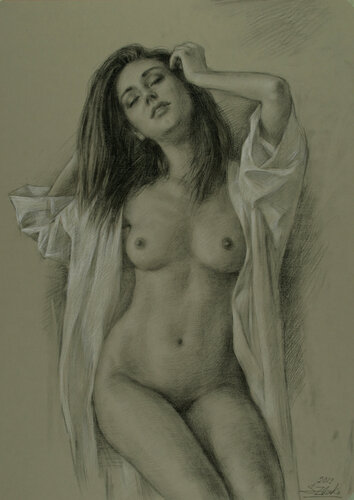 Lazy morrning de Serguei Zlenko, Dibujo a la venta en Singulart