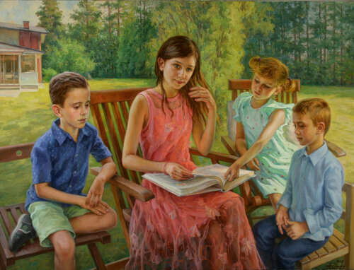Afternoon reading van Serguei Zlenko, Schilderij te koop op Singulart