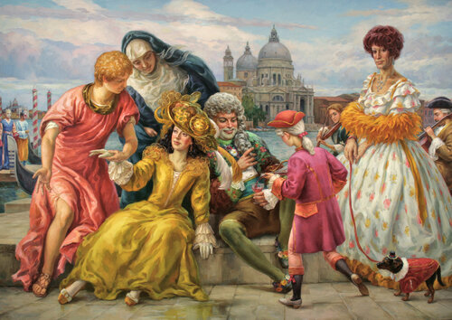 Tribut to  Paolo Veronese by Serguei Zlenko, 油畫 for Sale on Singulart