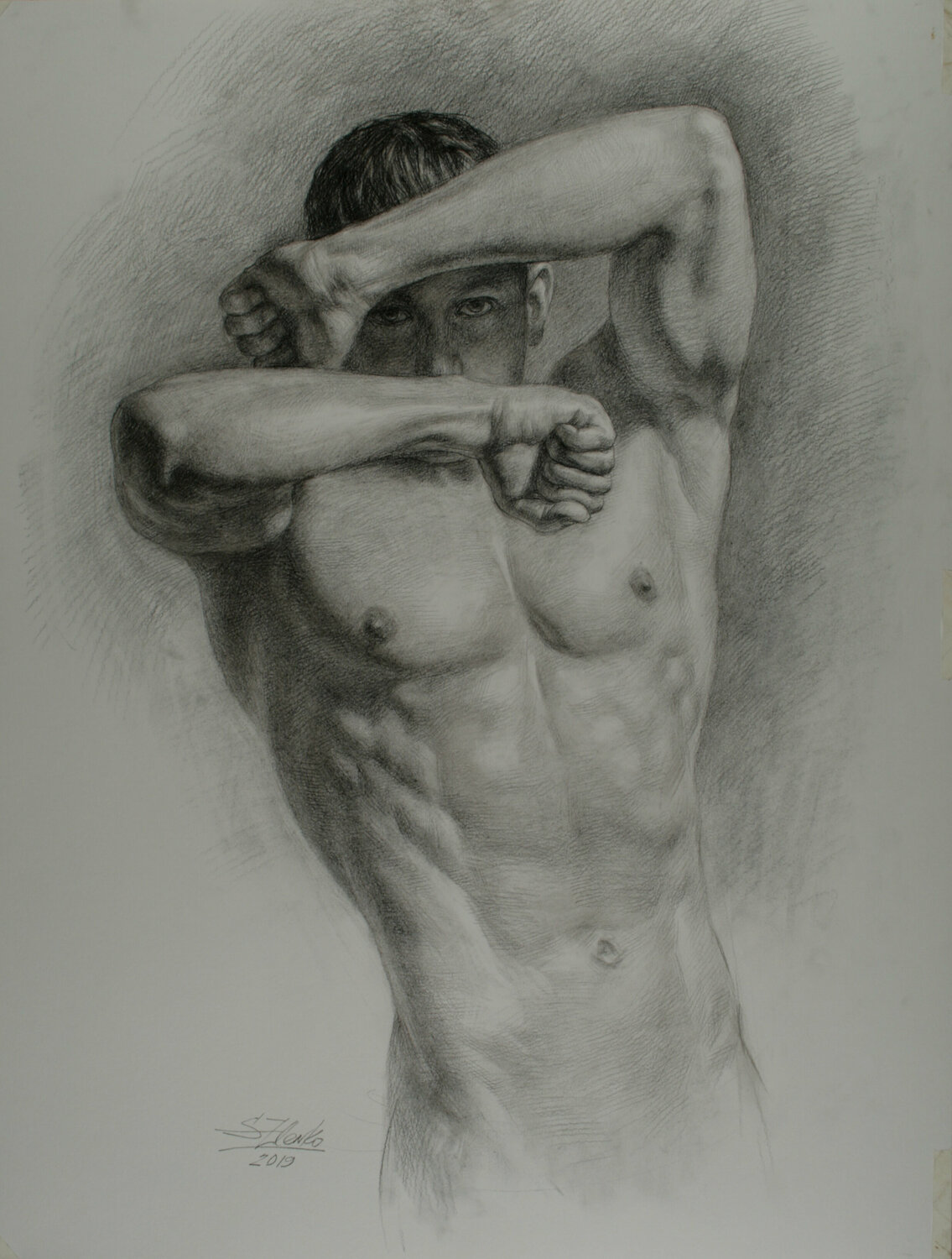 Study of the male torso. Serguei Zlenko