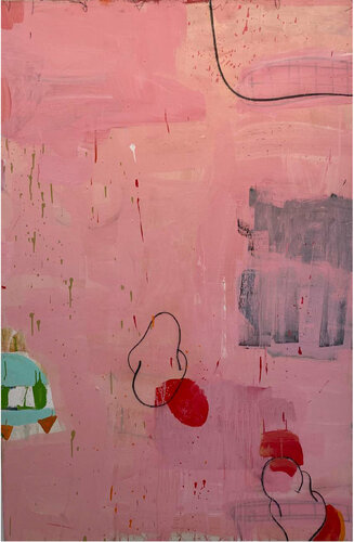 Big Pink, Avignon van Gary Komarin, Schilderij te koop op Singulart