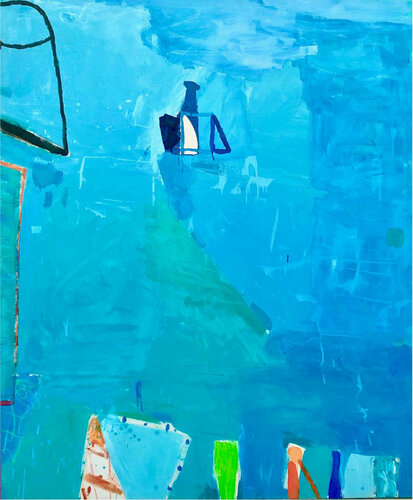 Loosha Blue van Gary Komarin, Schilderij te koop op Singulart