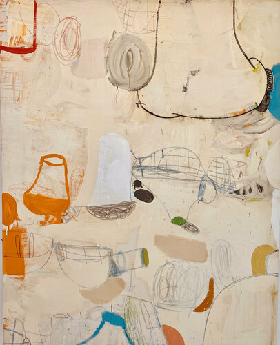 Roma in Creme and White by Gary Komarin, Painting for Sale on Singulart
