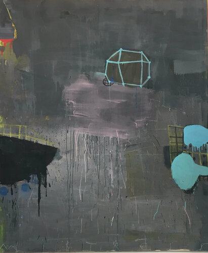 Majorca in Grey with Hints of Pink van Gary Komarin, Schilderij te koop op Singulart