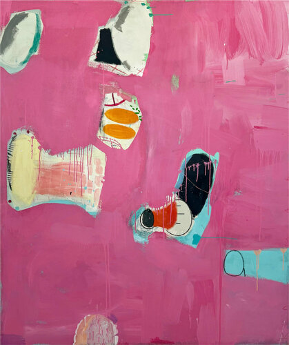 Swimming Pink, Barcelona di Gary Komarin, Pittura in vendita su Singulart