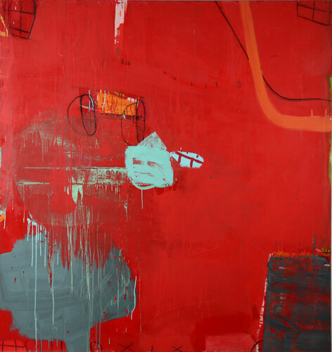 Roomadame in red van Gary Komarin, Schilderij te koop op Singulart