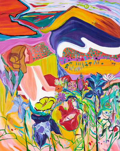 Dreams of Goddesses- Theano van Ozlem Thompson, Schilderij te koop op Singulart