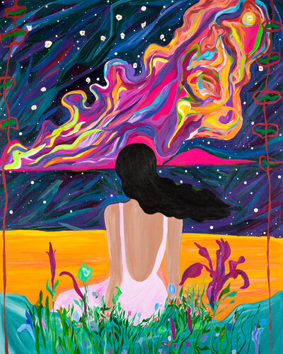 Dreams of Goddesses- Hypatia di Ozlem Thompson, Pittura in vendita su Singulart