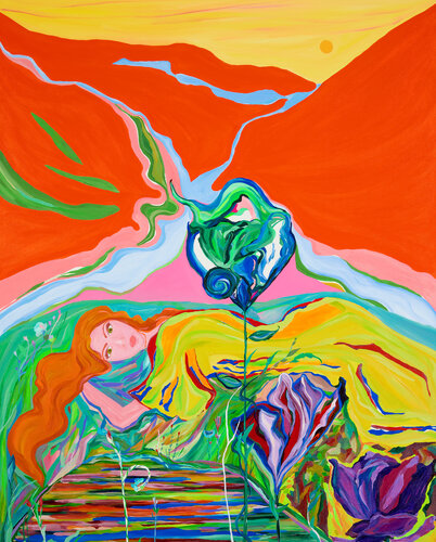 Dreams of Goddesses- Athena van Ozlem Thompson, Schilderij te koop op Singulart
