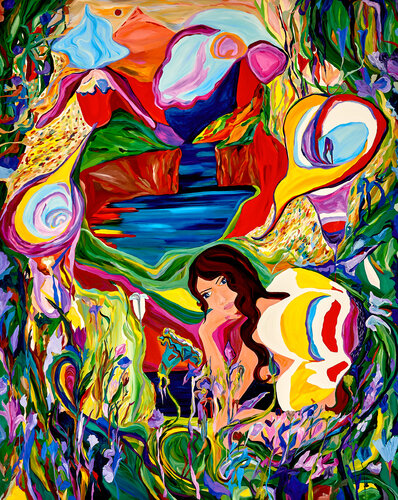 Dreams of Goddesses- Thalia van Ozlem Thompson, Schilderij te koop op Singulart