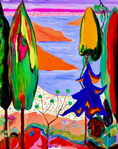 Reflections of Existence, Cote D'Azur van Ozlem Thompson, Schilderij te koop op Singulart