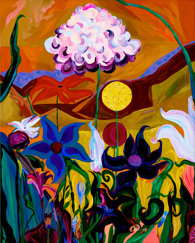 'desert rose' van Ozlem Thompson, Schilderij te koop op Singulart