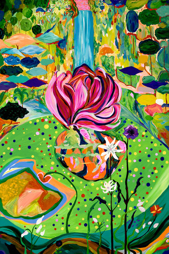 'Reflections of Existence' 'The Green Pond' von Ozlem Thompson, Malerei kaufen auf Singulart