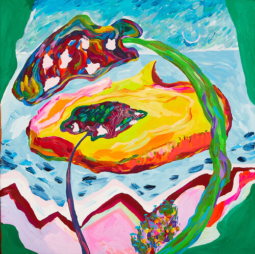 Island of Happiness van Ozlem Thompson, Schilderij te koop op Singulart