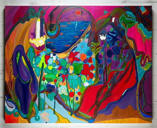 Summer on the French Riviera van Ozlem Thompson, Schilderij te koop op Singulart