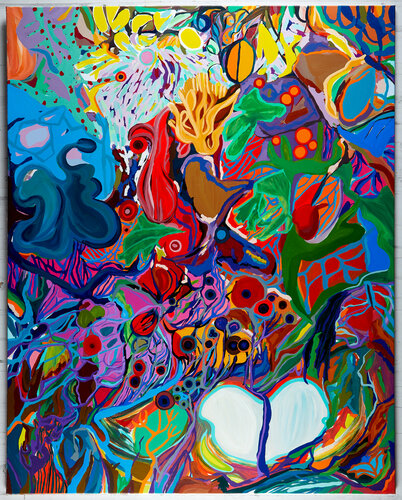 Flowers III van Ozlem Thompson, Schilderij te koop op Singulart