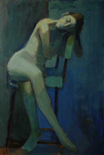 Sinfonía en azules di Berta Goldwaser, Pittura in vendita su Singulart