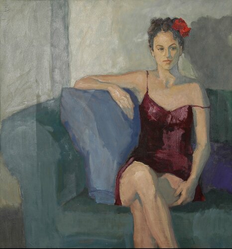 La flor rojo pasión. by Berta Goldwaser, Painting for Sale on Singulart