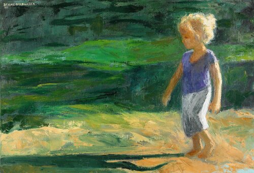 Libremente sola , siempre a la búsqueda de cosas nuevas, novedosa. Disfrutaba siempre de ella misma, de su propia compañía. von Berta Goldwaser, Malerei kaufen auf Singulart