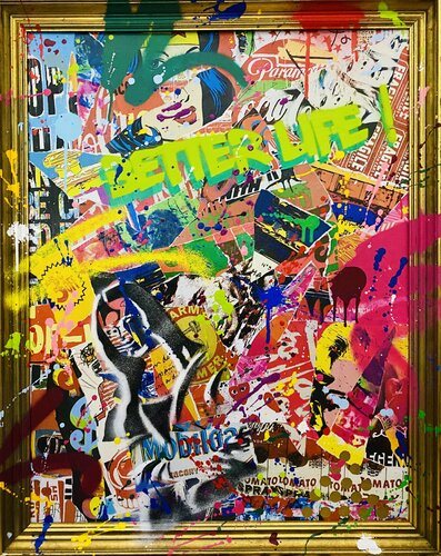 POPPING DRIP van RS Artist, Schilderij te koop op Singulart