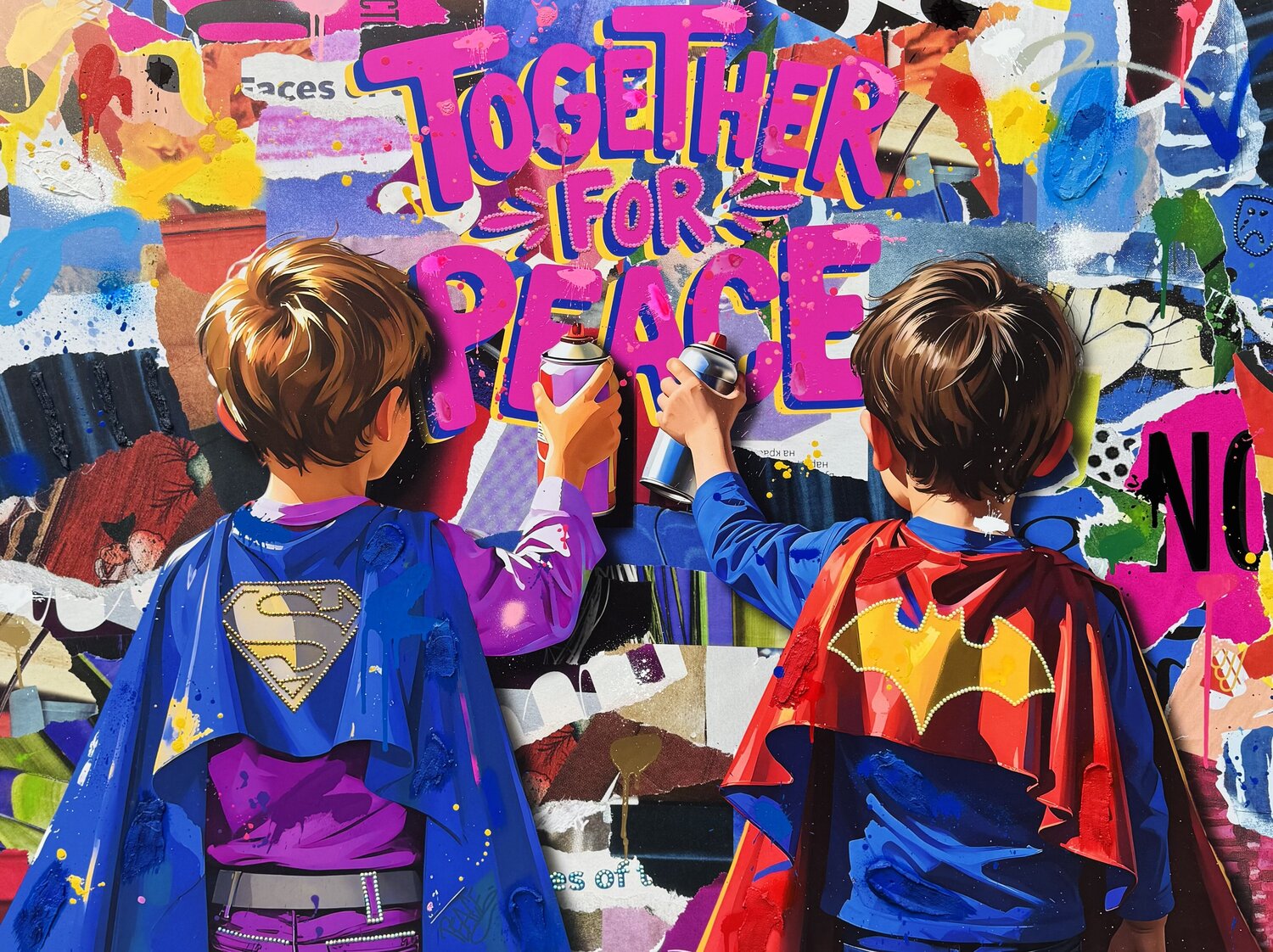 TOGETHER FOR PEACE RS Artist Original painting for sale